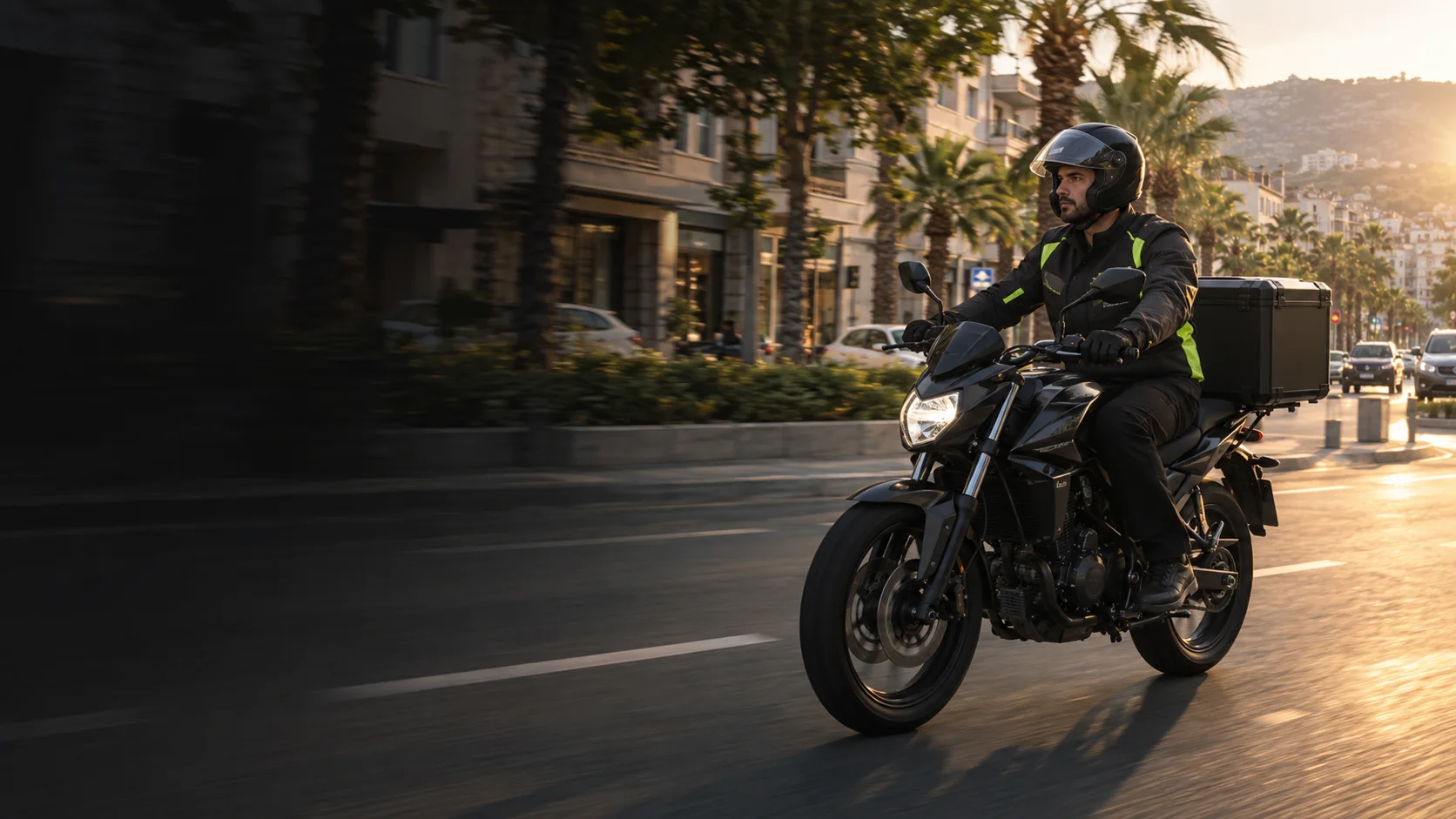 Aydın şehir merkezinde teslimat yapan SepetMatik moto kurye